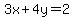 3x%2B4y=2