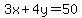 3x%2B4y=50