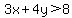 3x%2B4y%3E8