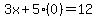 3x%2B5%280%29=12