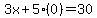 3x%2B5%280%29=30