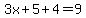 3x%2B5%2B4=9