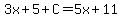 3x%2B5%2BC=5x%2B11