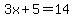 3x%2B5=14