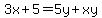 3x%2B5=5y%2Bxy