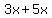 3x%2B5x