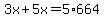 3x%2B5x=5%2A664