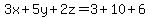 3x%2B5y%2B2z=3%2B10%2B6