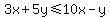 3x%2B5y%3C=10x-y