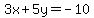 3x%2B5y=-10