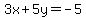 3x%2B5y=-5
