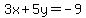 3x%2B5y=-9