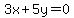 3x%2B5y=0
