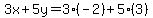 3x%2B5y=3%28-2%29%2B5%283%29