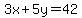 3x%2B5y=42