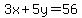 3x%2B5y=56
