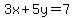 3x%2B5y=7