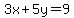 3x%2B5y=9