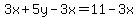 3x%2B5y-3x=11-3x