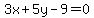 3x%2B5y-9=0