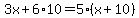 3x%2B6%2A10=5%28x%2B10%29