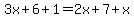 3x%2B6%2B1=2x%2B7%2Bx
