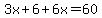 3x%2B6%2B6x=60