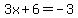 3x%2B6=-3