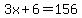 3x%2B6=156