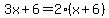 3x%2B6=2%28x%2B6%29