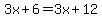3x%2B6=3x%2B12