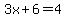 3x%2B6=4