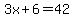 3x%2B6=42