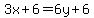 3x%2B6=6y%2B6
