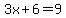 3x%2B6=9