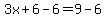 3x%2B6-6=9-6