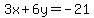3x%2B6y=-21