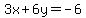 3x%2B6y=-6
