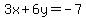 3x%2B6y=-7