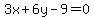 3x%2B6y-9=0