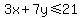 3x%2B7y%3C=21
