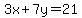 3x%2B7y=21+