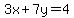 3x%2B7y=4