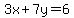 3x%2B7y=6
