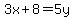 3x%2B8=5y
