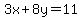 3x%2B8y=11