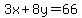 3x%2B8y=66