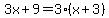 3x%2B9+=+3%28x%2B3%29