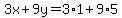 3x%2B9y=3%2A1%2B9%2A5