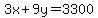 3x%2B9y=3300